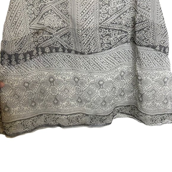 Converse One Star Layered Semi-Sheer Adjustable Tie Straps Grey & White Womens L - Picture 4 of 12